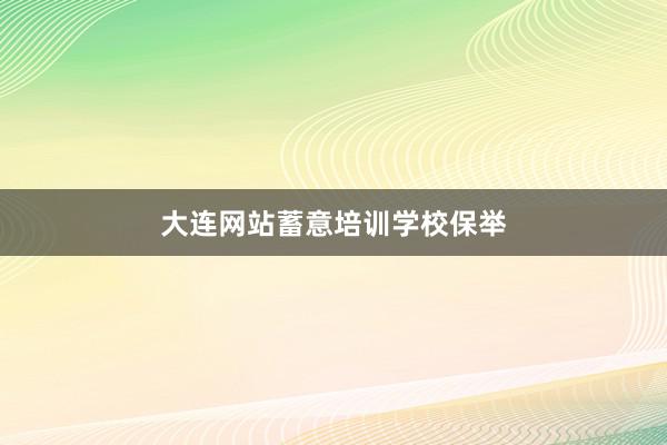 大连网站蓄意培训学校保举